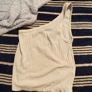Ribbed one shoulder cami crop top